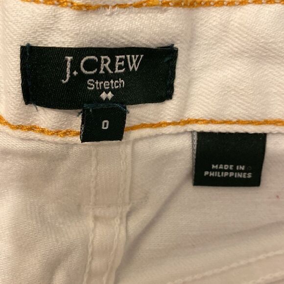 #160 J CREW stretch white jeans shorts - Picture 8 of 8